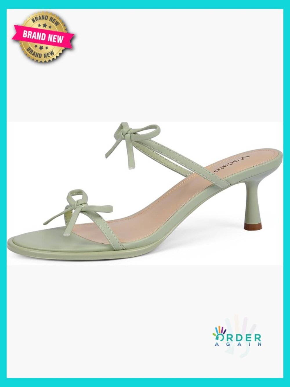 Kitten Heel Rounded Toe Two Strap Slip On Heeled Sandals Elegant Dressy Casual
